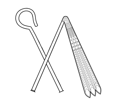 Crook And Flail Coloring Page